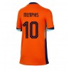 Nederland Memphis Depay #10 Hjemmedrakt Kvinner EM 2024 Kortermet